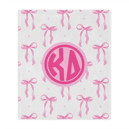 Kappa Delta Pink Bow Blanket - Ivy Society