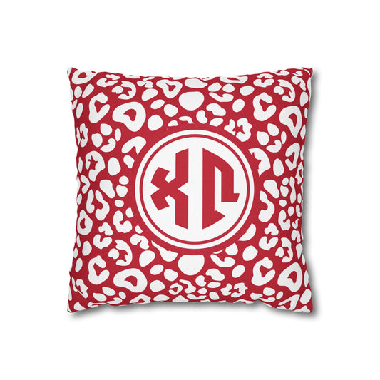Chi Omega Leopard Throw Pillow Cover - Ivy Society