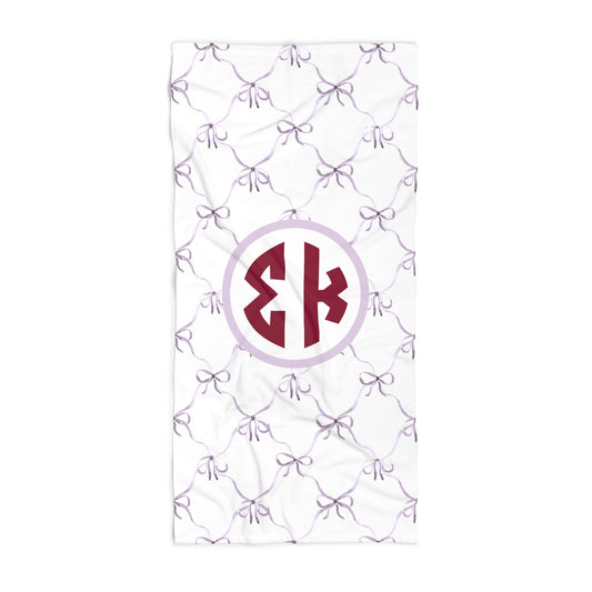 Sigma Kappa Bow Beach Towel - Ivy Society