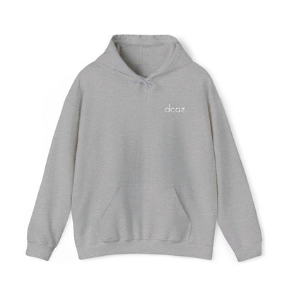 DCAZ Embroidered White Logo Hoodie - Ivy Society