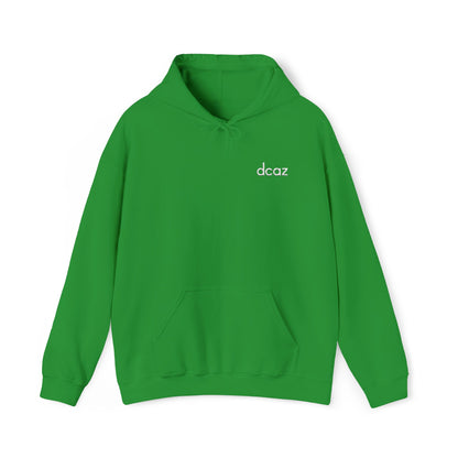 DCAZ Embroidered White Logo Hoodie - Ivy Society