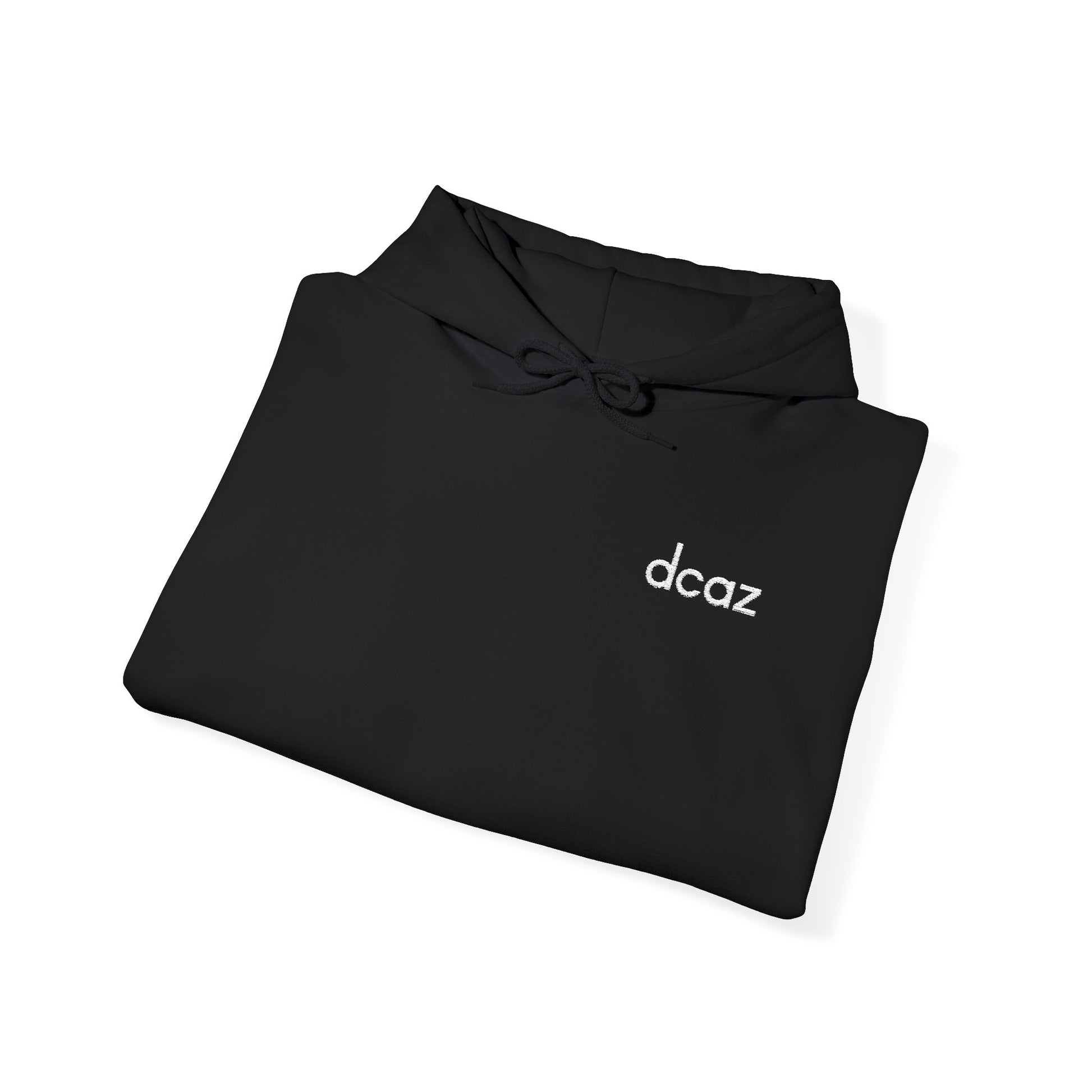 DCAZ Embroidered White Logo Hoodie - Ivy Society