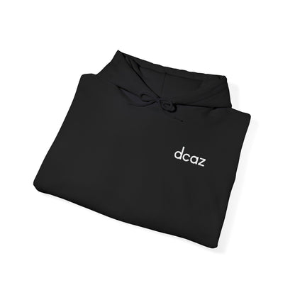 DCAZ Embroidered White Logo Hoodie - Ivy Society