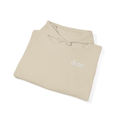DCAZ Embroidered White Logo Hoodie - Ivy Society