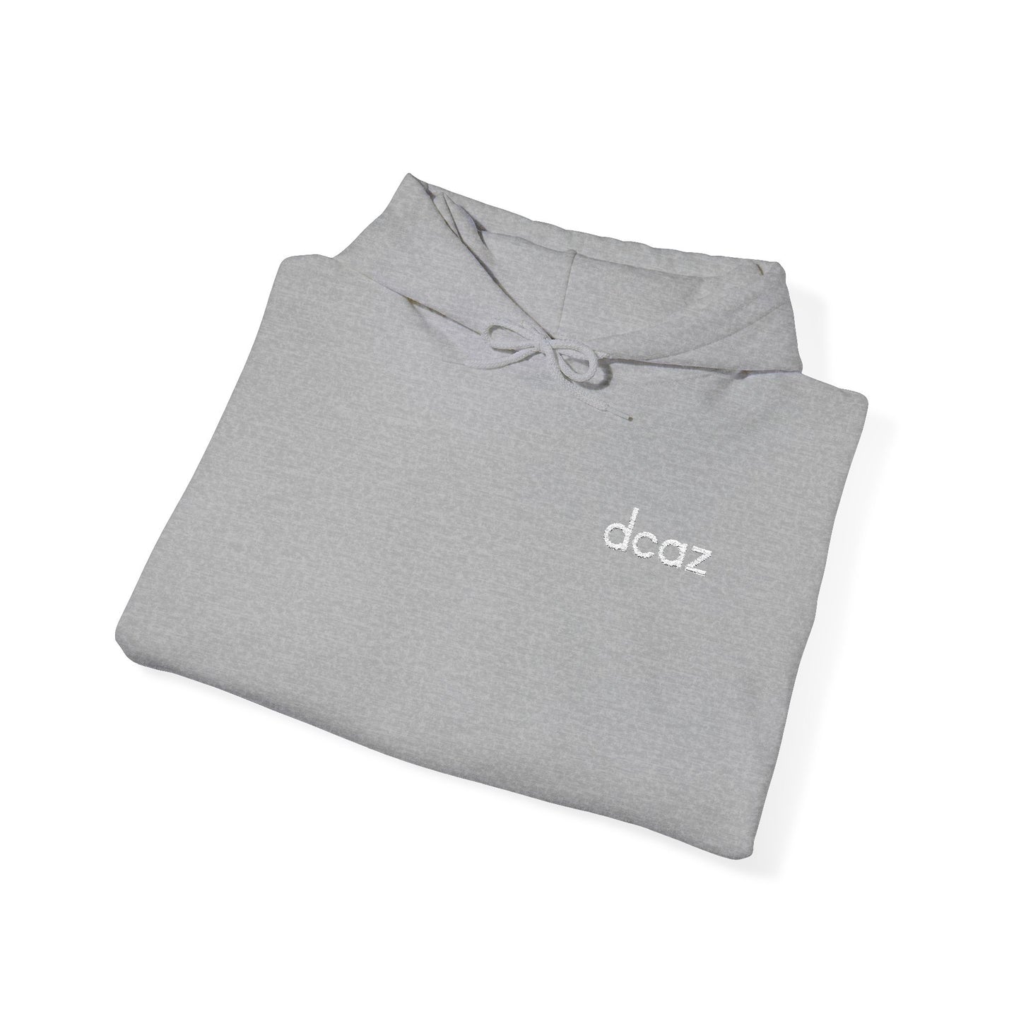 DCAZ Embroidered White Logo Hoodie - Ivy Society