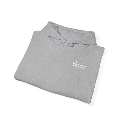 DCAZ Embroidered White Logo Hoodie - Ivy Society