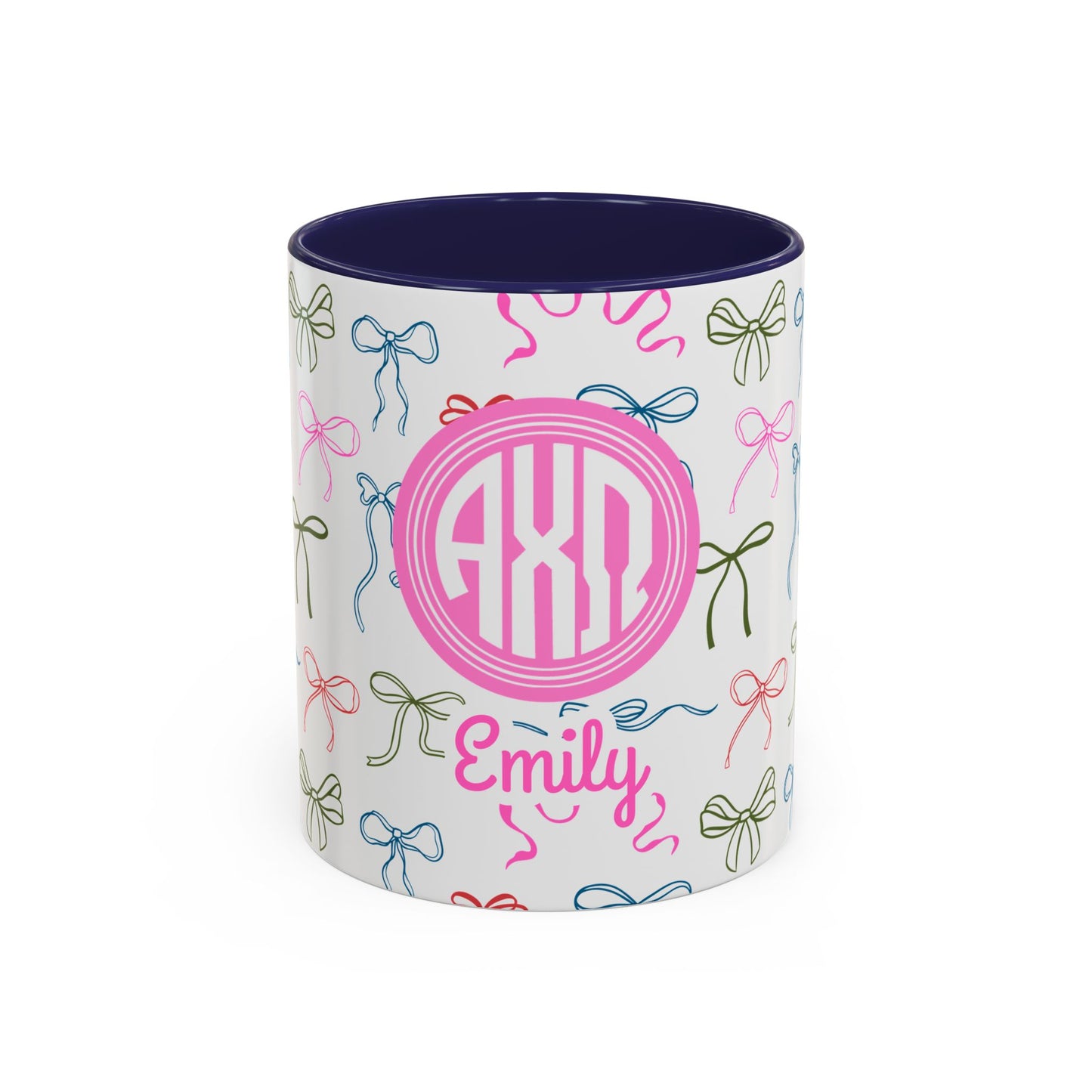 Alpha Chi Omega Personalized Bow Coffee Mug - Ivy Society