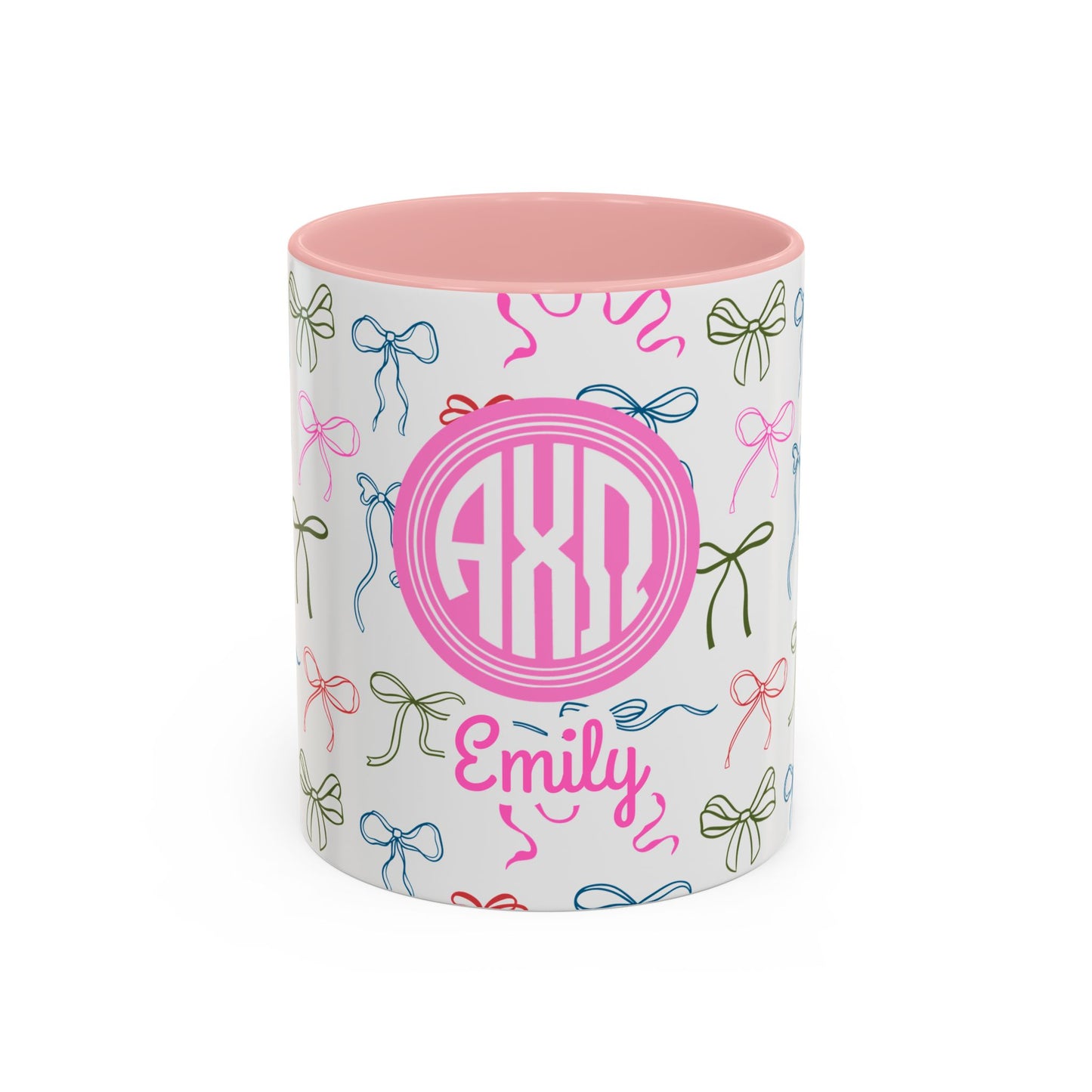 Alpha Chi Omega Personalized Bow Coffee Mug - Ivy Society