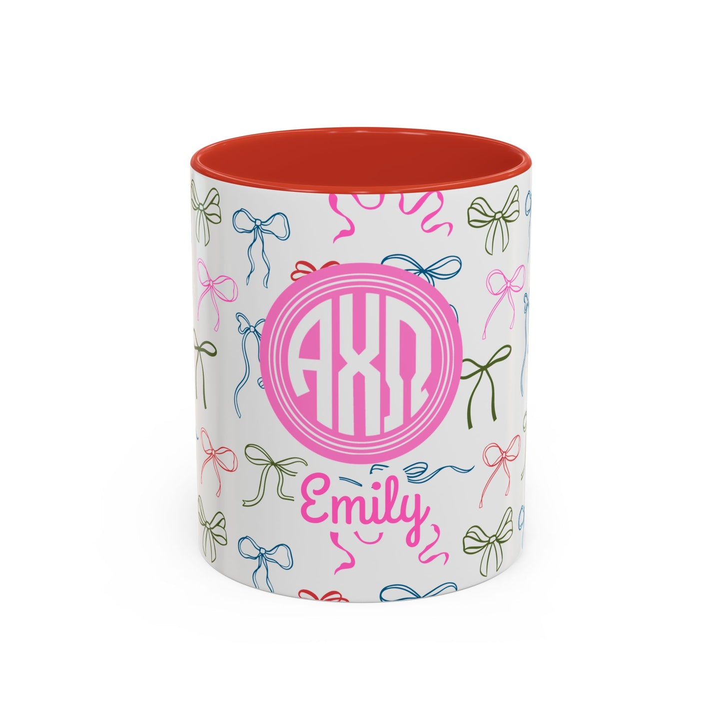 Alpha Chi Omega Personalized Bow Coffee Mug - Ivy Society