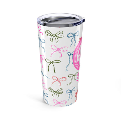 Alpha Chi Omega Personalized Bow Tumbler - Ivy Society