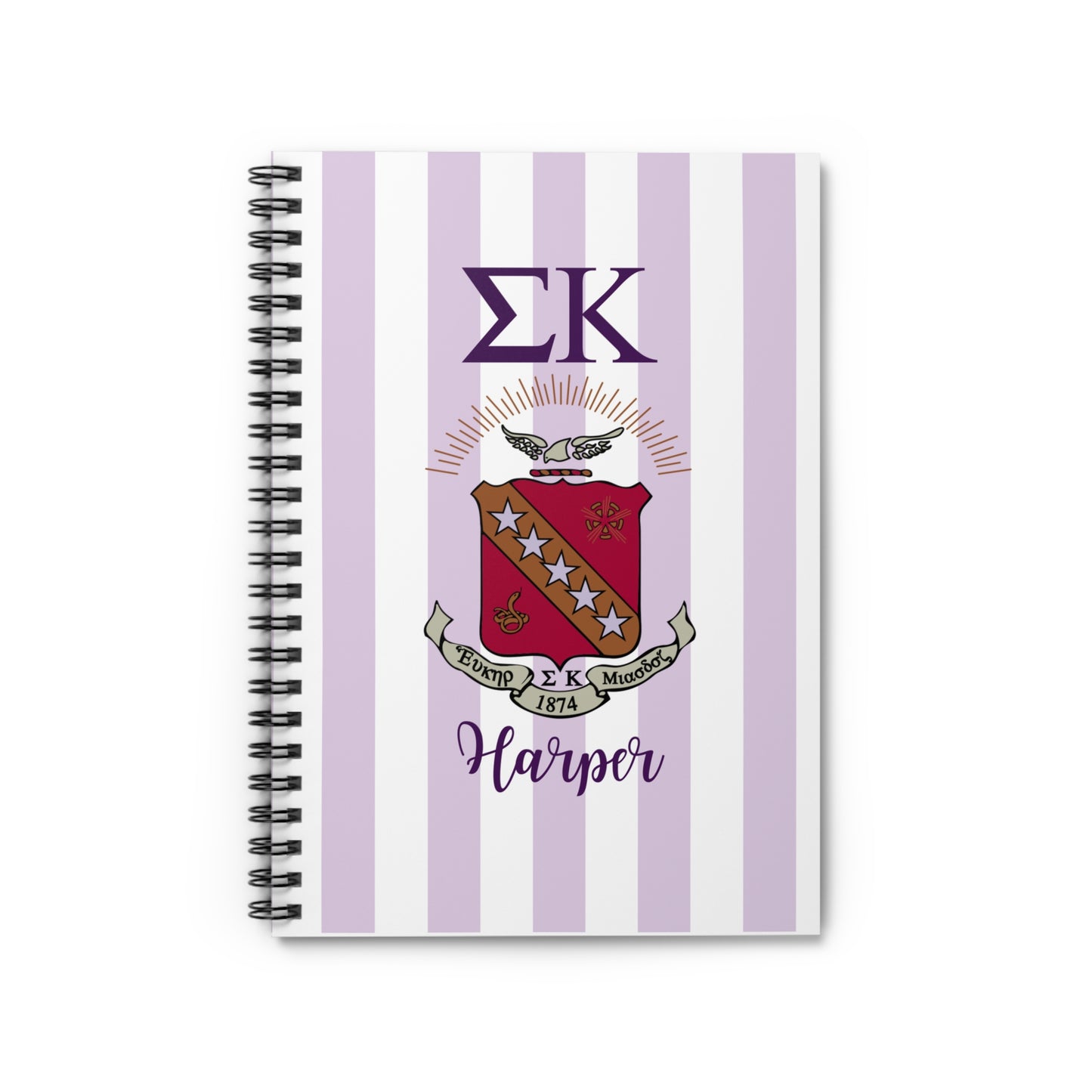 Sigma Kappa Personalized Crest Notebook - Ivy Society