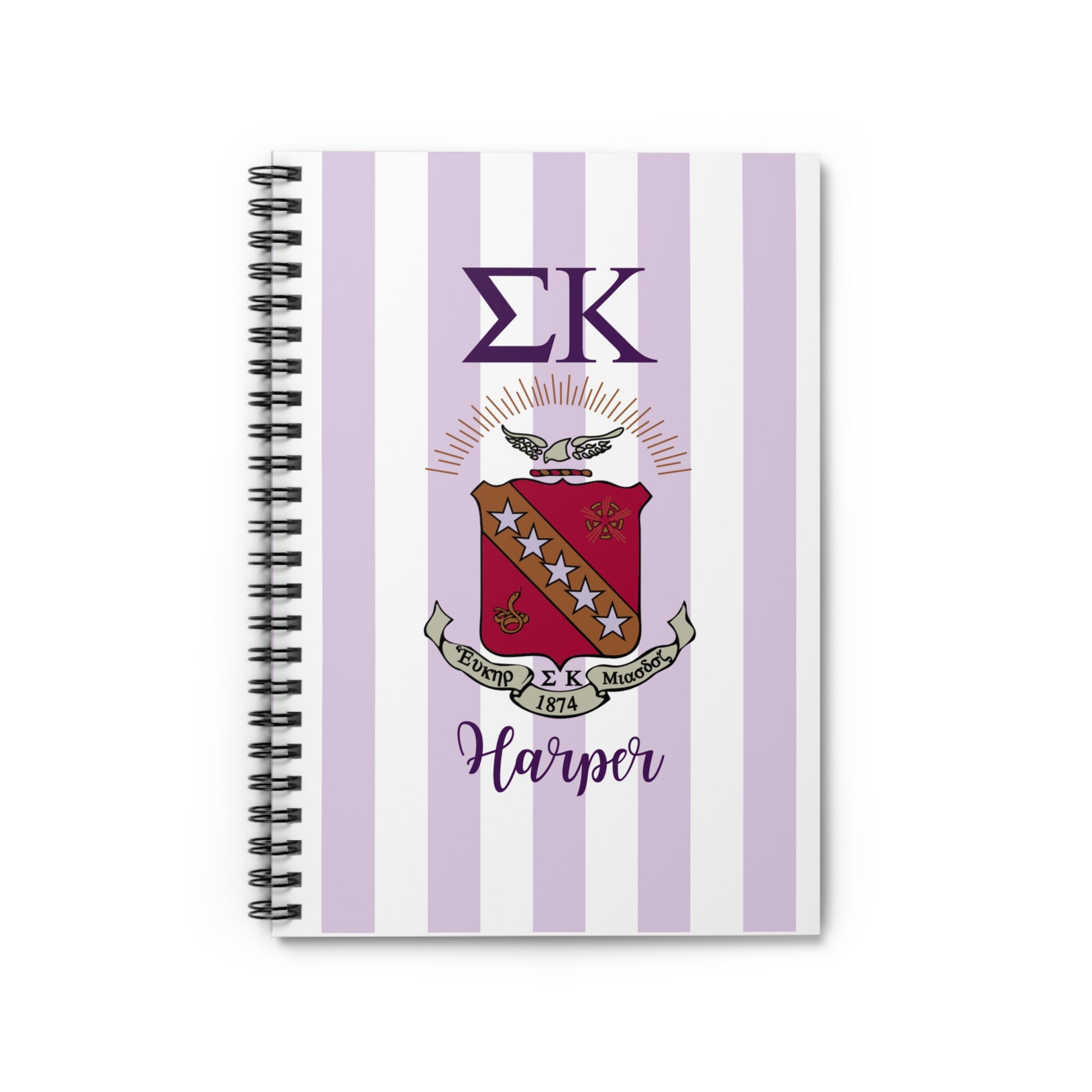 Sigma Kappa Personalized Crest Notebook - Ivy Society
