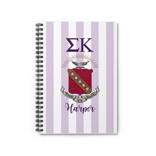 Sigma Kappa Personalized Crest Notebook - Ivy Society