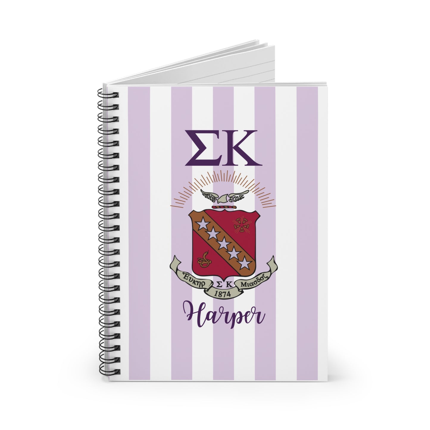 Sigma Kappa Personalized Crest Notebook - Ivy Society