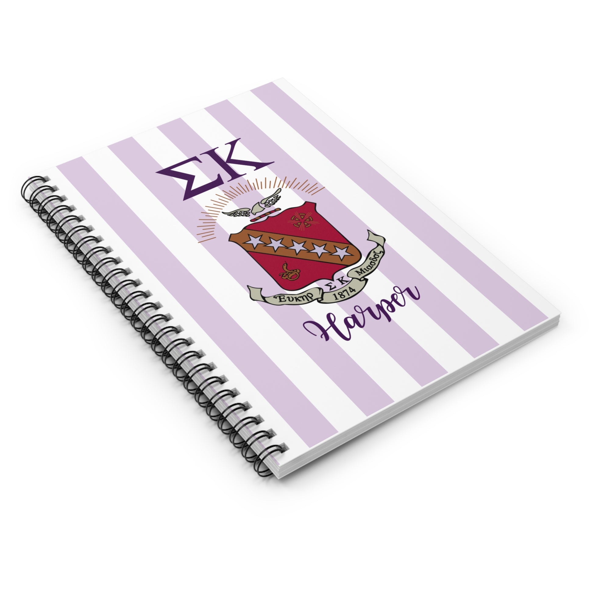 Sigma Kappa Personalized Crest Notebook - Ivy Society