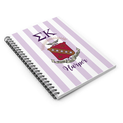 Sigma Kappa Personalized Crest Notebook - Ivy Society