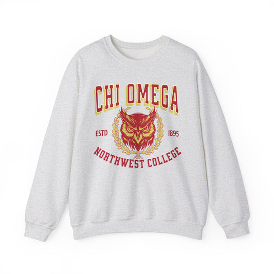 Chi Omega Collegiate Sweatshirt Personalized School - Ivy Society