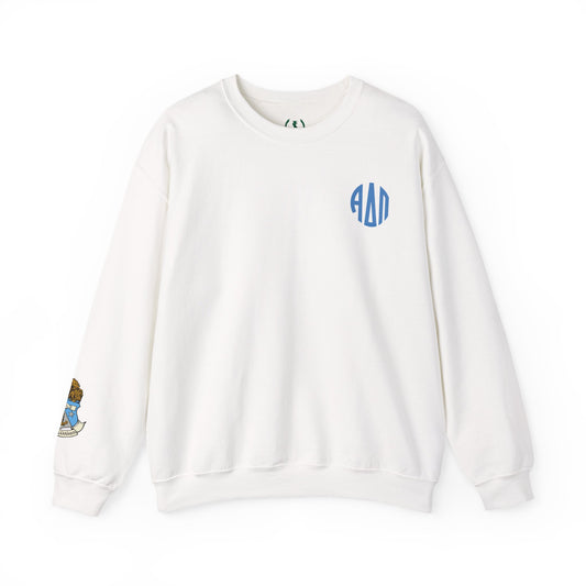 Alpha Delta Pi Monogram Crest Sleeve Sweatshirt - Ivy Society