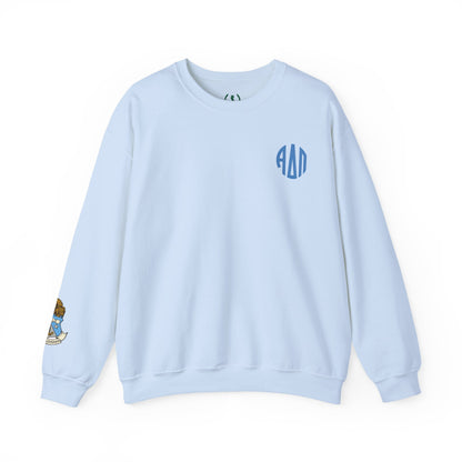 Alpha Delta Pi Monogram Crest Sleeve Sweatshirt - Ivy Society