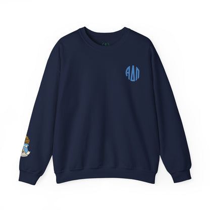 Alpha Delta Pi Monogram Crest Sleeve Sweatshirt - Ivy Society