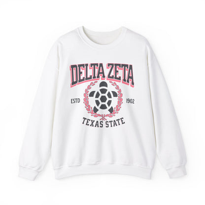 Delta Zeta Collegiate Sweatshirt Personalized School - Ivy Society
