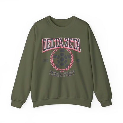Delta Zeta Collegiate Sweatshirt Personalized School - Ivy Society