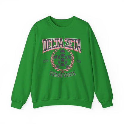 Delta Zeta Collegiate Sweatshirt Personalized School - Ivy Society