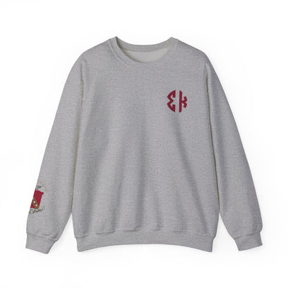 Sigma Kappa Crest Sleeve Sweatshirt - Ivy Society