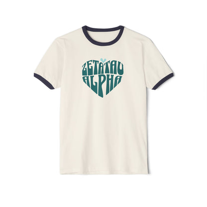 Zeta Tau Alpha Heart Ringer Tee - Ivy Society