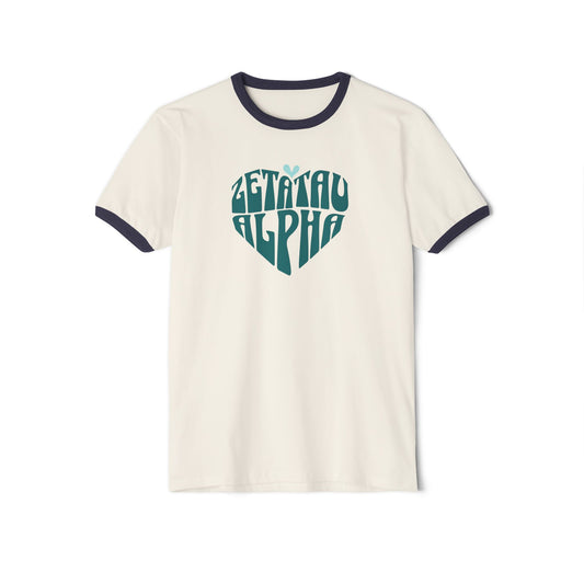 Zeta Tau Alpha Heart Ringer Tee - Ivy Society