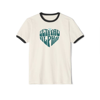 Zeta Tau Alpha Heart Ringer Tee - Ivy Society