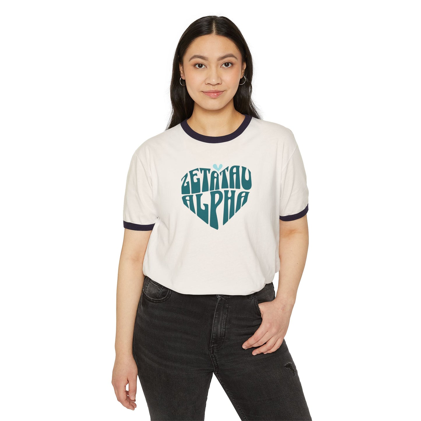 Zeta Tau Alpha Heart Ringer Tee - Ivy Society