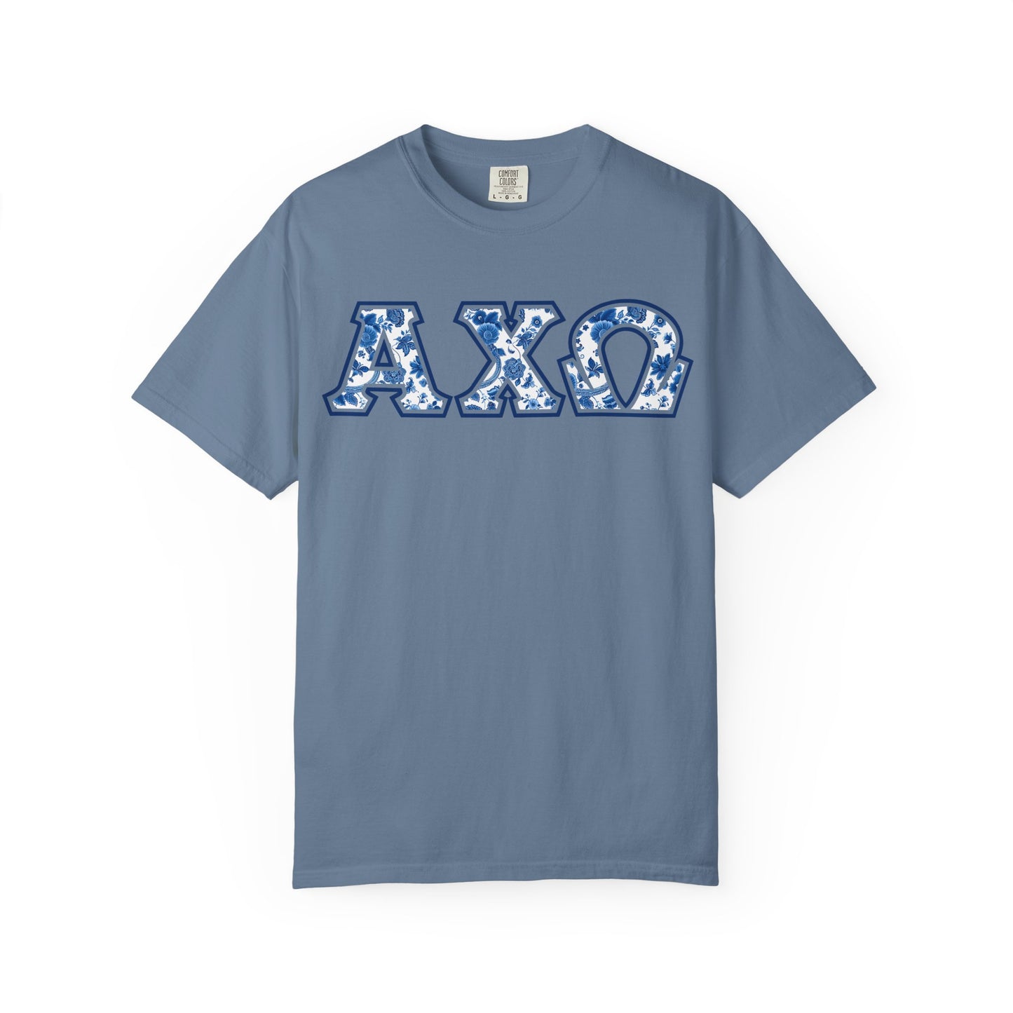Alpha Chi Omega Blue Willow T Shirt - Ivy Society