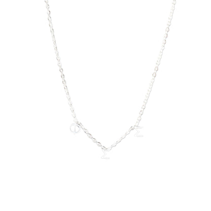 Phi Sigma Sigma Silver Letters Necklace - Ivy Society