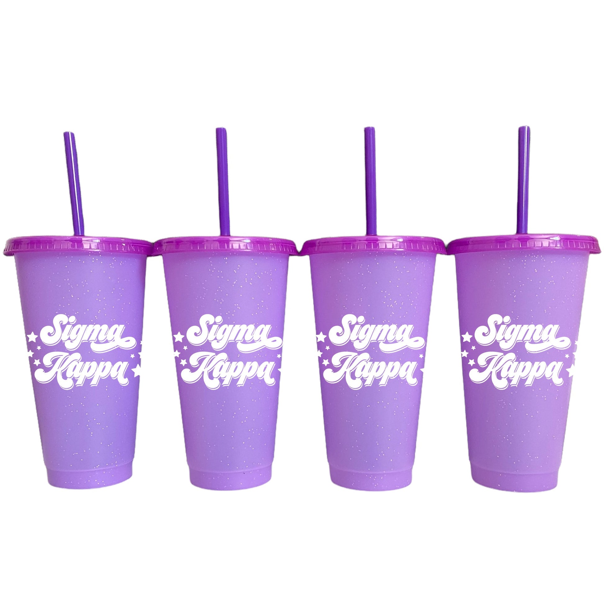 Sigma Kappa Glitter Color Changing Cup 4 Pack - Ivy Society