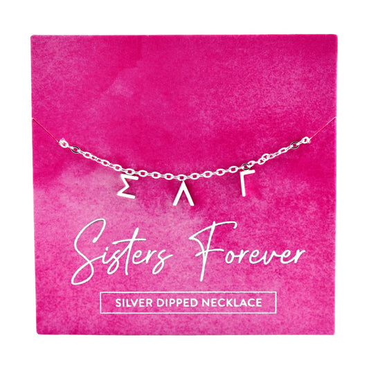 Sigma Lambda Gamma Silver Letters Necklace