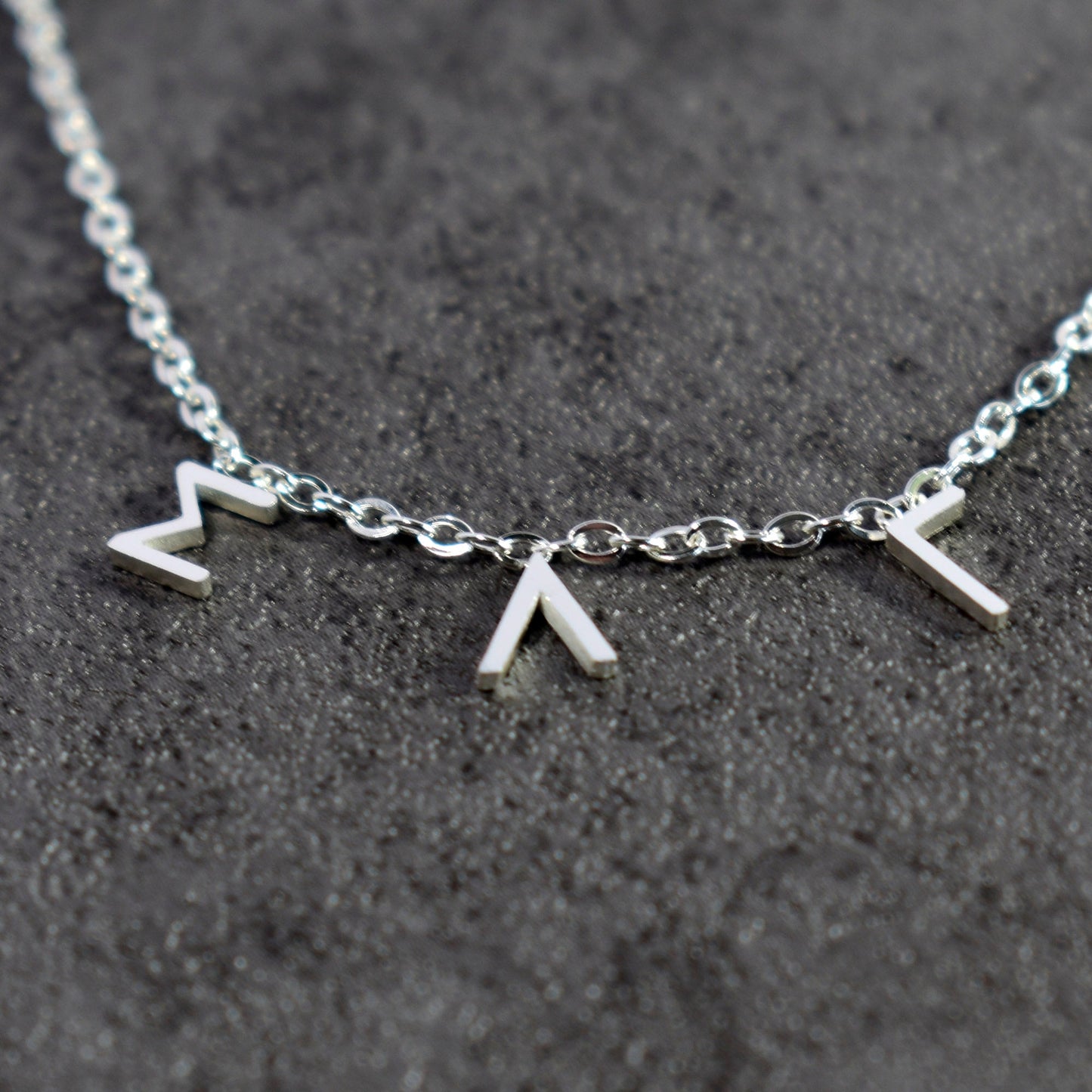 Sigma Lambda Gamma Silver Letters Necklace