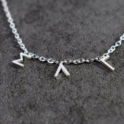 Sigma Lambda Gamma Silver Letters Necklace