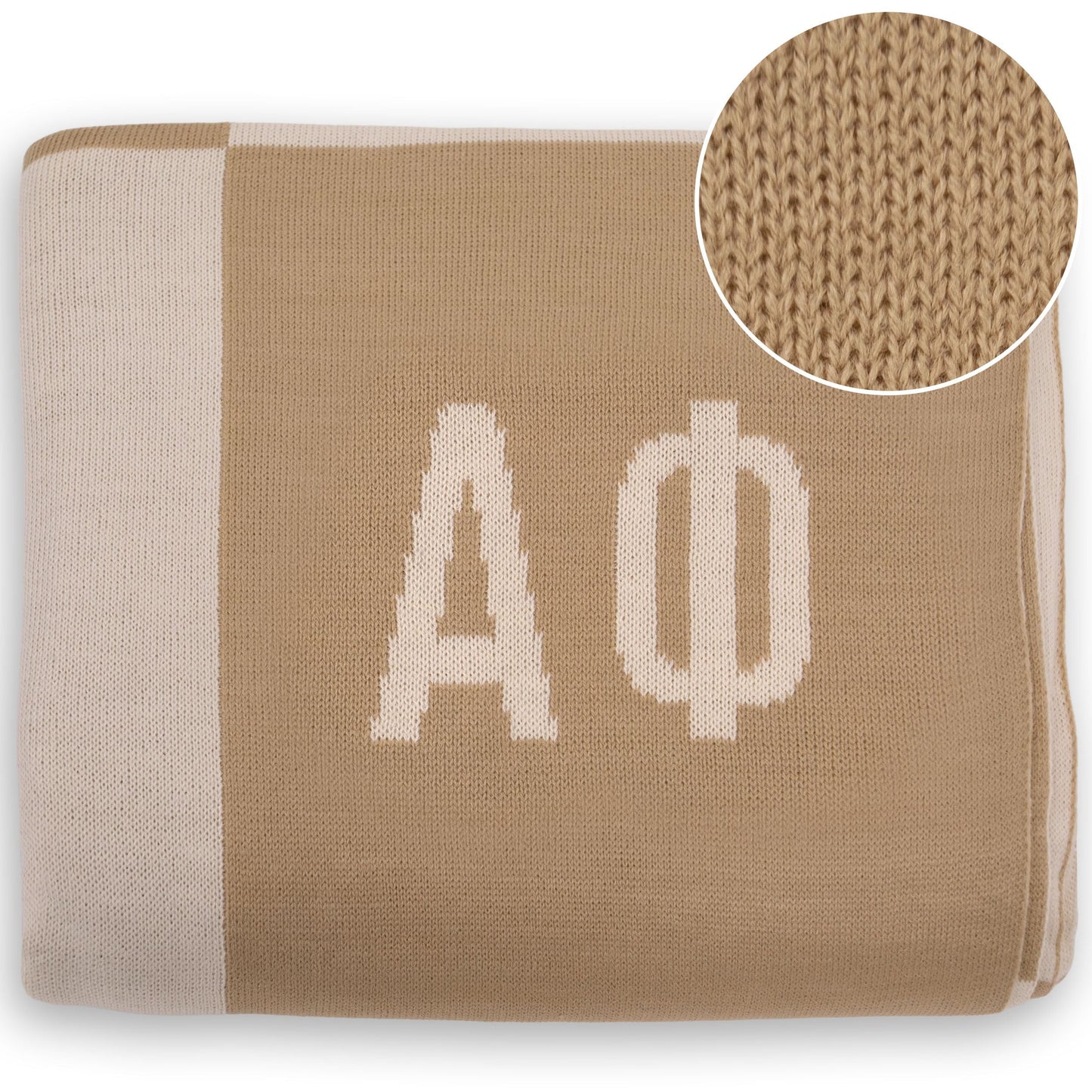 Alpha Phi Knit Checkered Blanket - Ivy Society