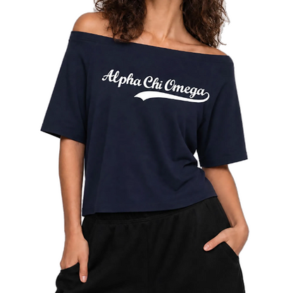 Alpha Chi Omega Off the Shoulder Tee
