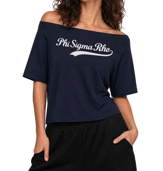 Phi Sigma Rho Off the Shoulder Tee