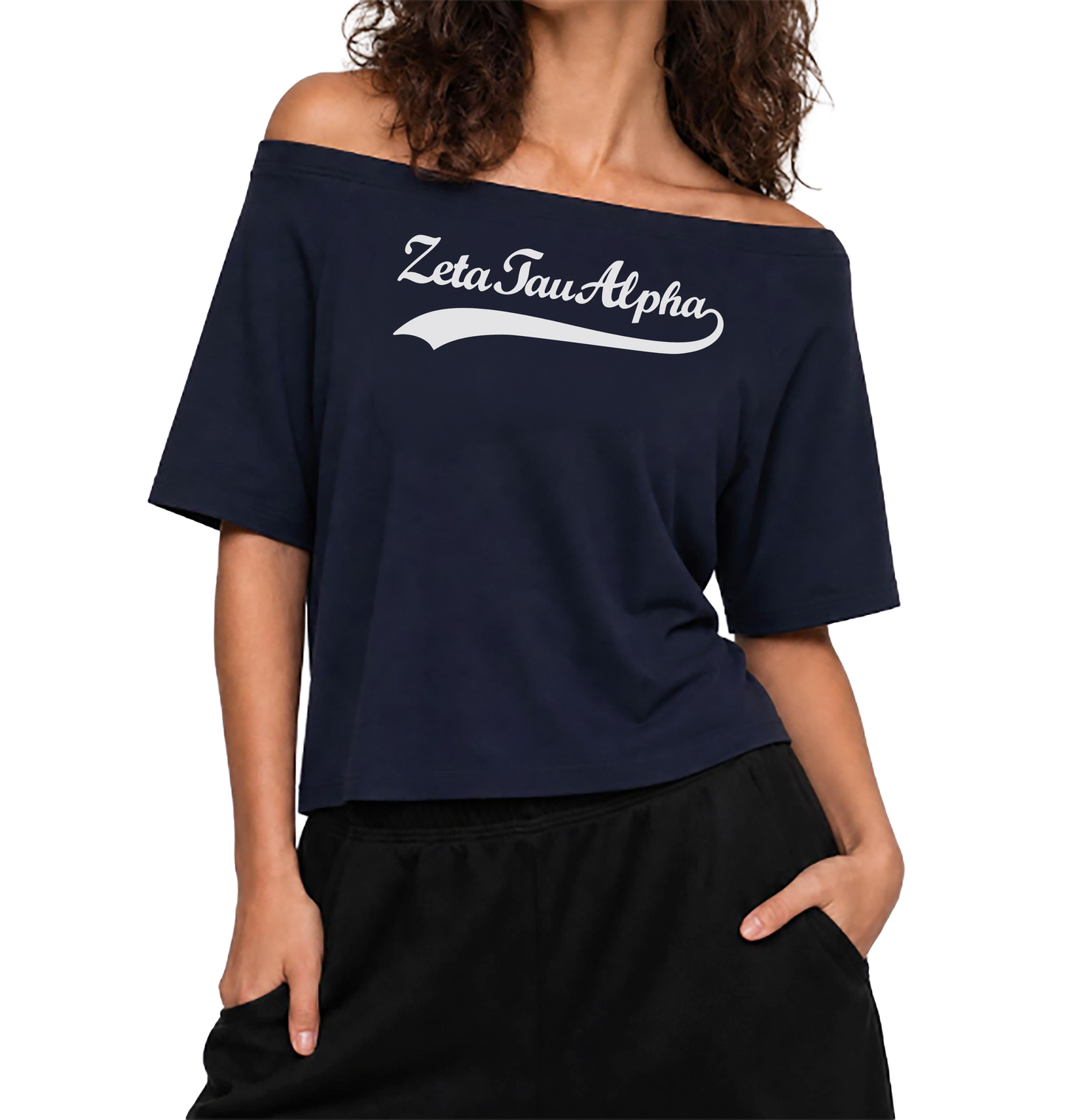 Zeta Tau Alpha Off the Shoulder Tee