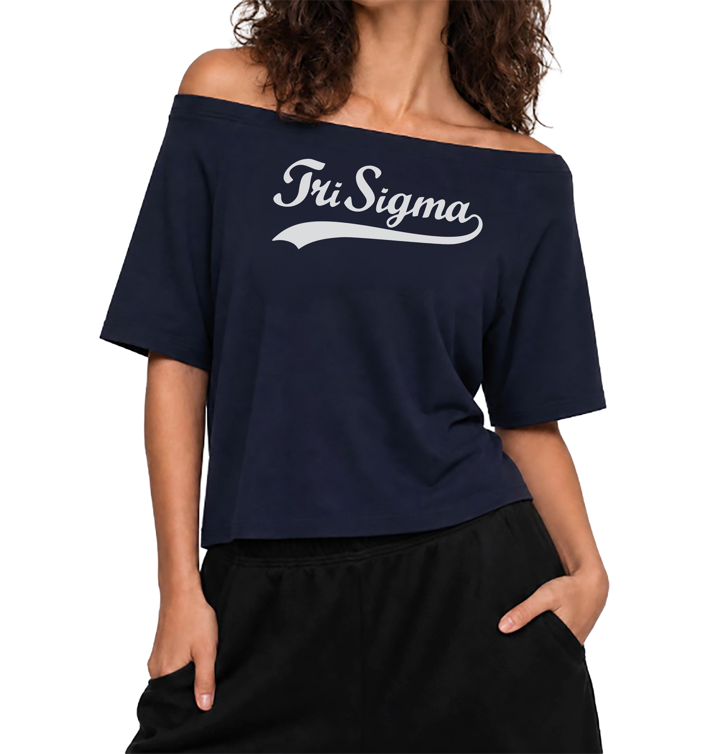 Tri Sigma Off the Shoulder Tee