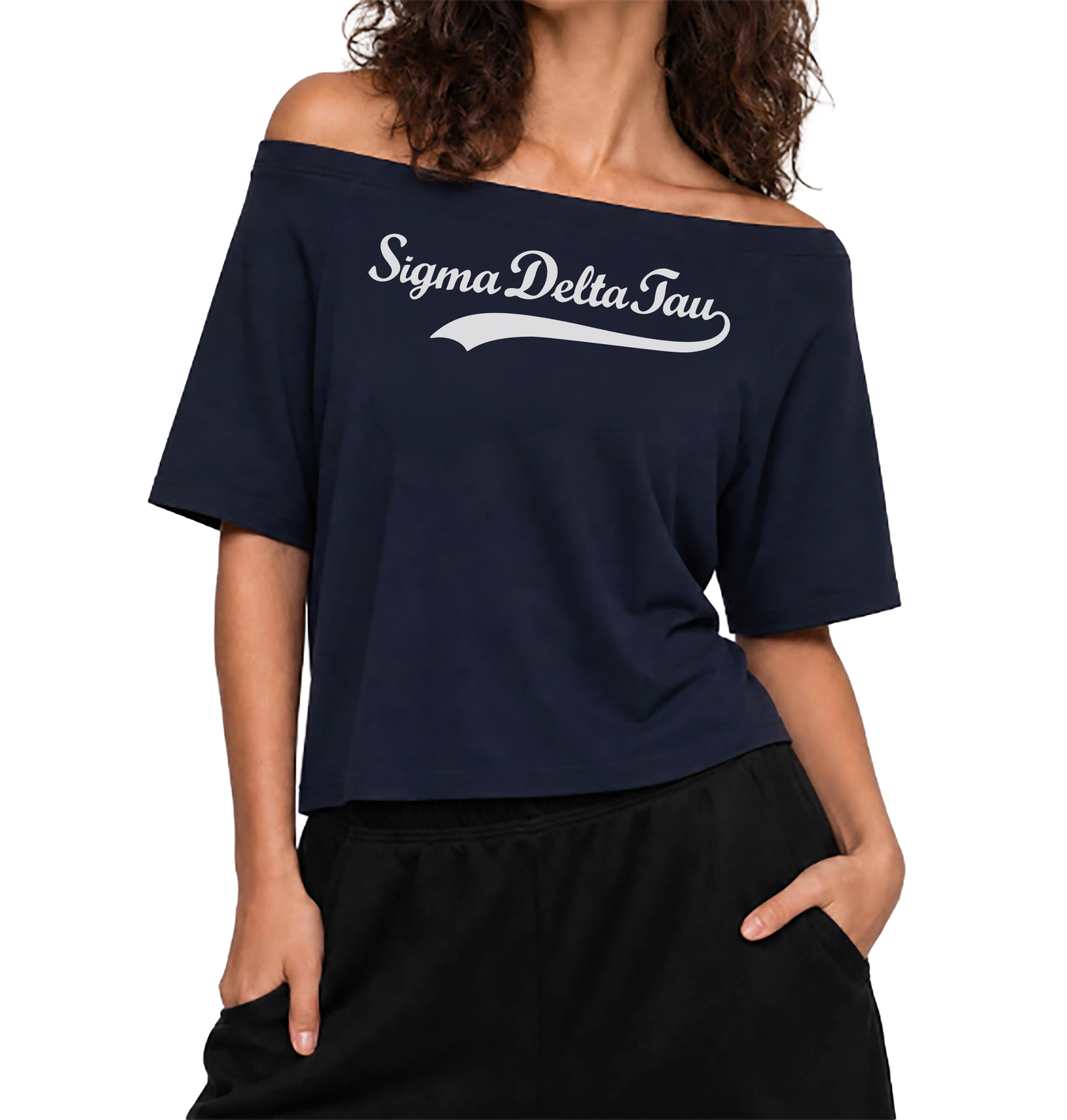 Sigma Delta Tau Off the Shoulder Tee