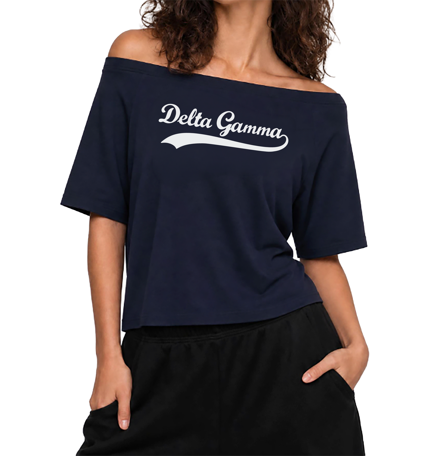 Delta Gamma Off The Shoulder Tee