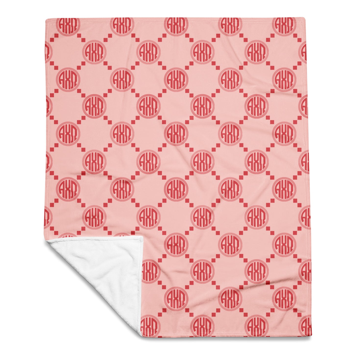 Alpha Chi Omega Pink Print Blanket