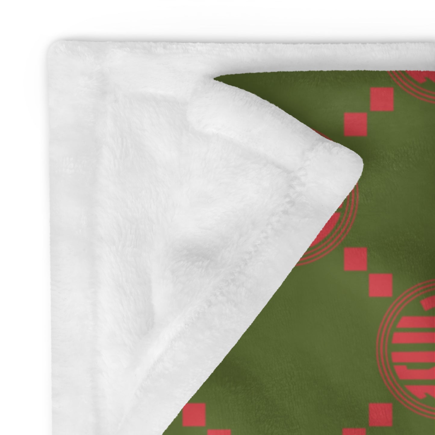 Alpha Chi Omega Green Print Blanket