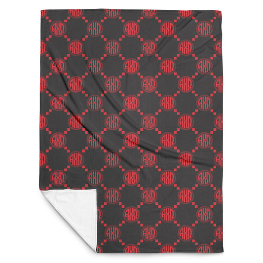 Alpha Chi Omega Black Print Blanket