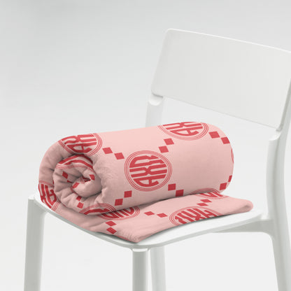 Alpha Chi Omega Pink Print Blanket
