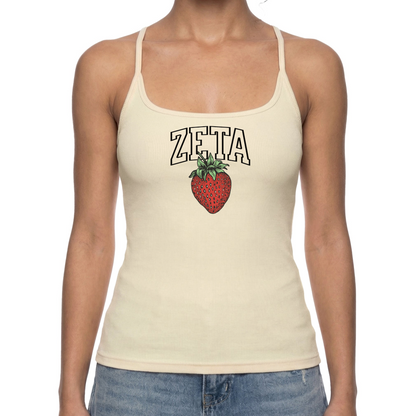 Zeta Tau Alpha Strawberry Racer Back Tank Top